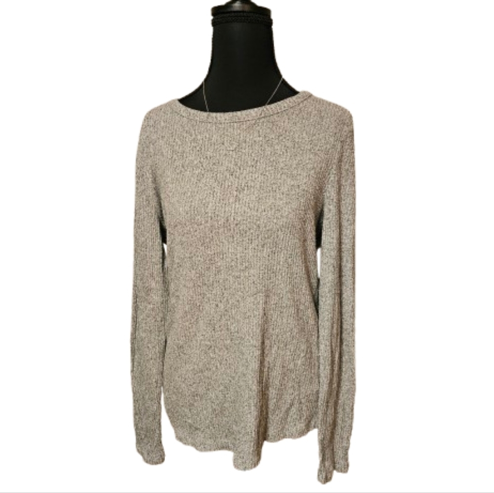Old Navy Womens Medium Gray Crew Neck Ribbed Sweater